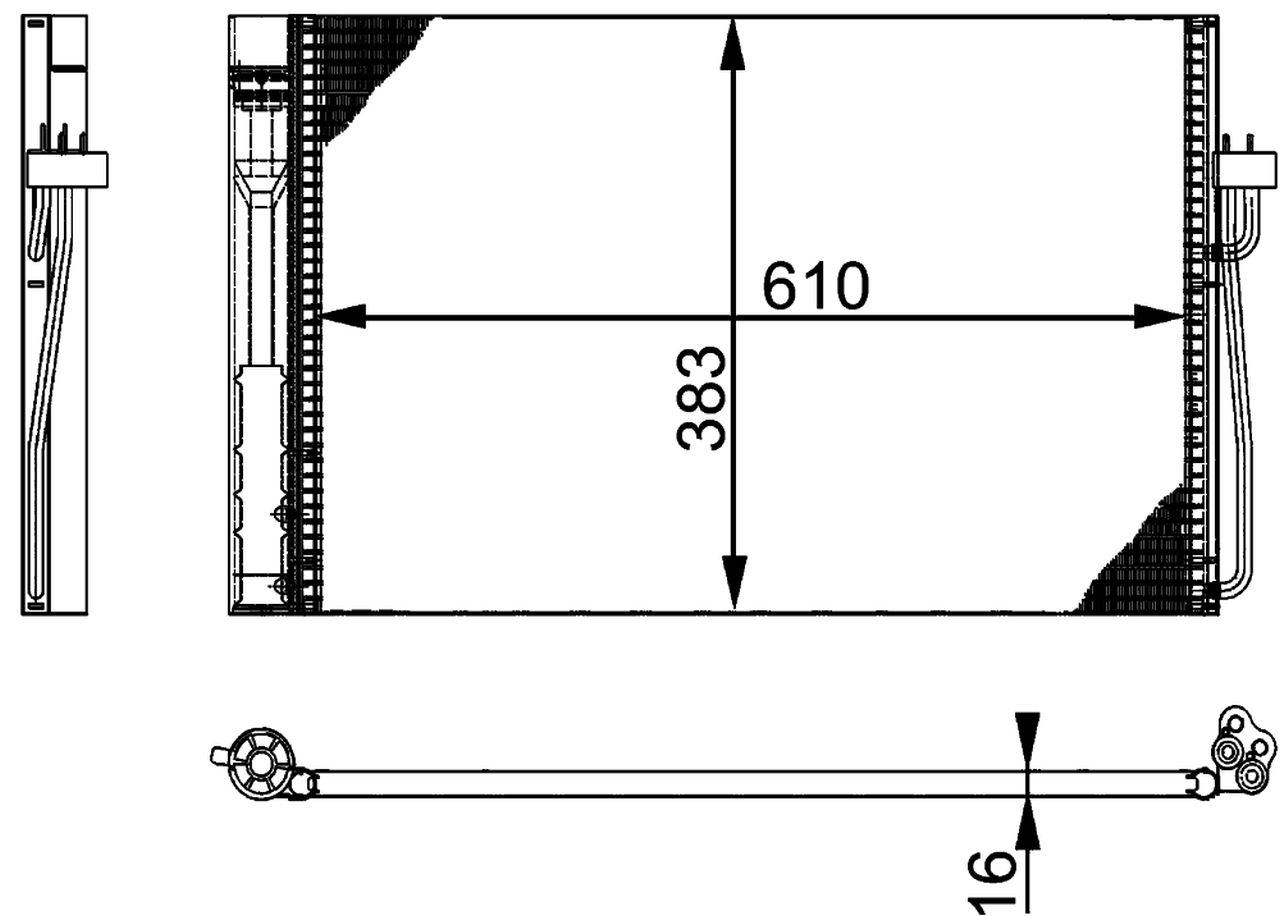 MAHLE PC Aircon condenser AC345000P