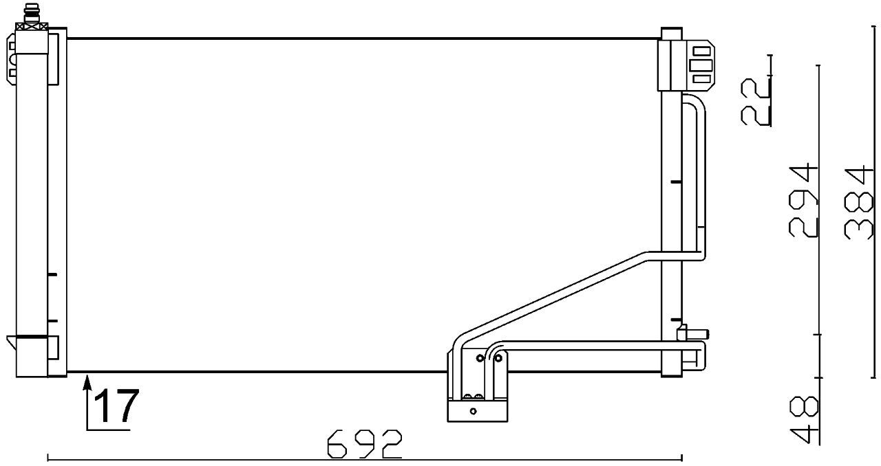 MAHLE PC Aircon condenser AC347001S