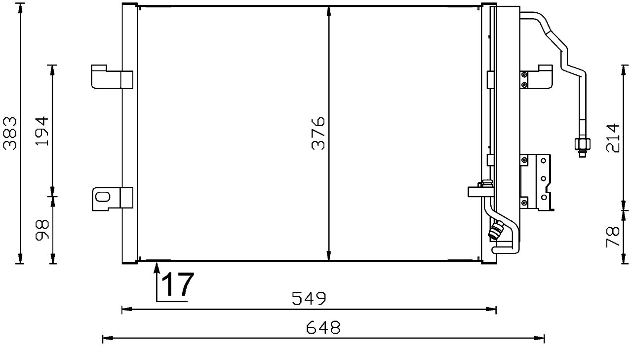 MAHLE PC Aircon condenser AC348000S