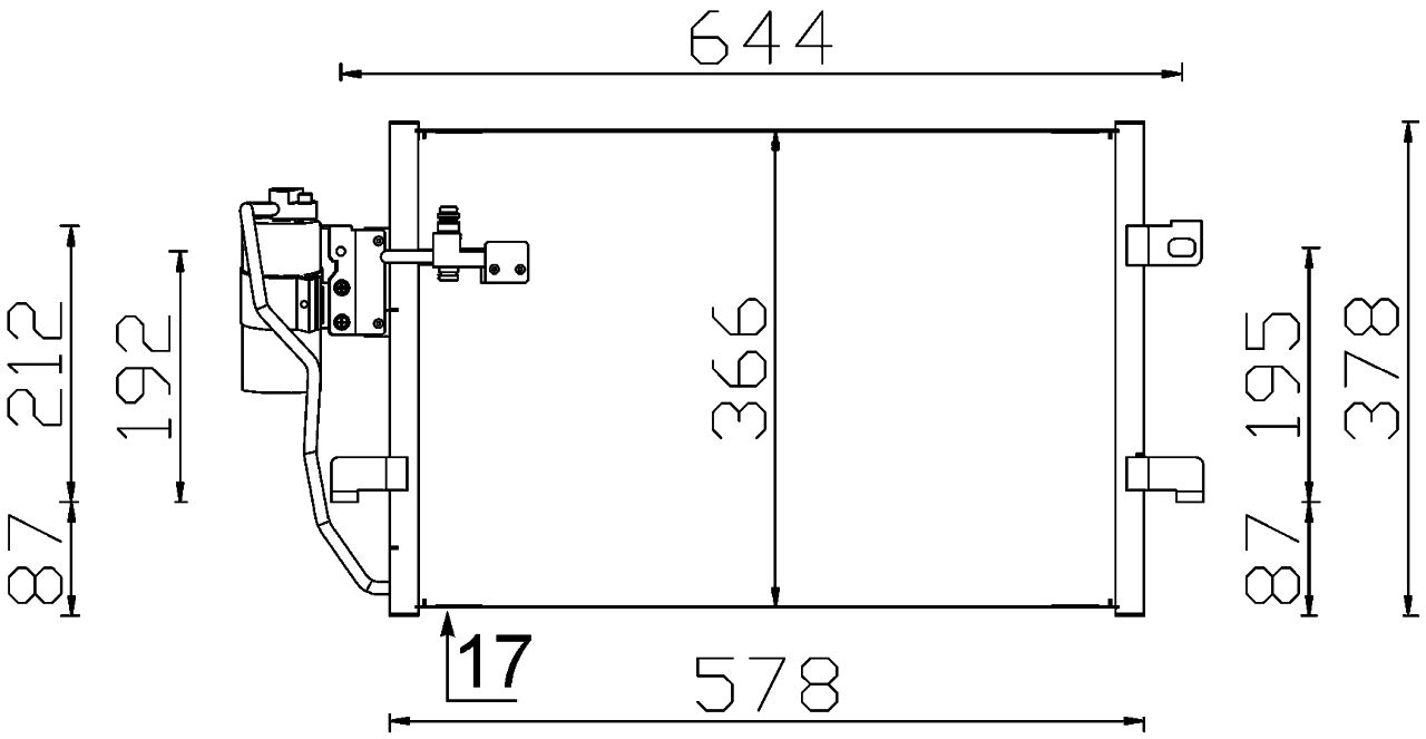 MAHLE PC Aircon condenser AC351000S
