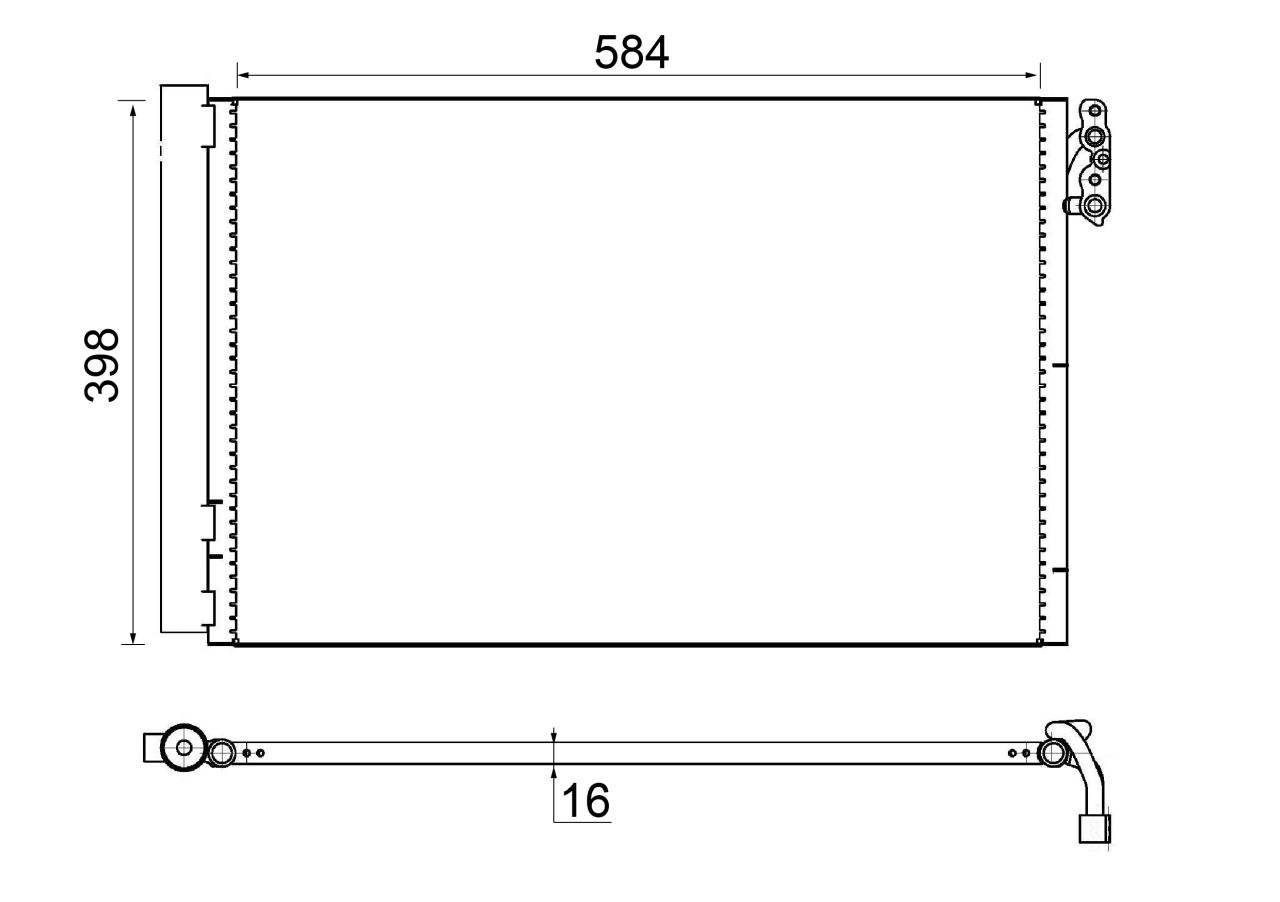 MAHLE PC Aircon condenser AC413001S