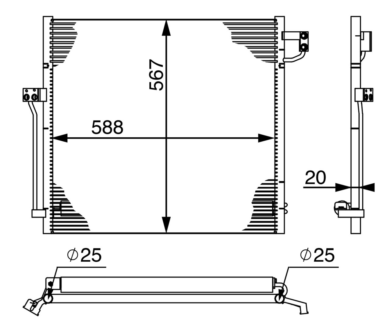 MAHLE PC Aircon condenser AC41000S