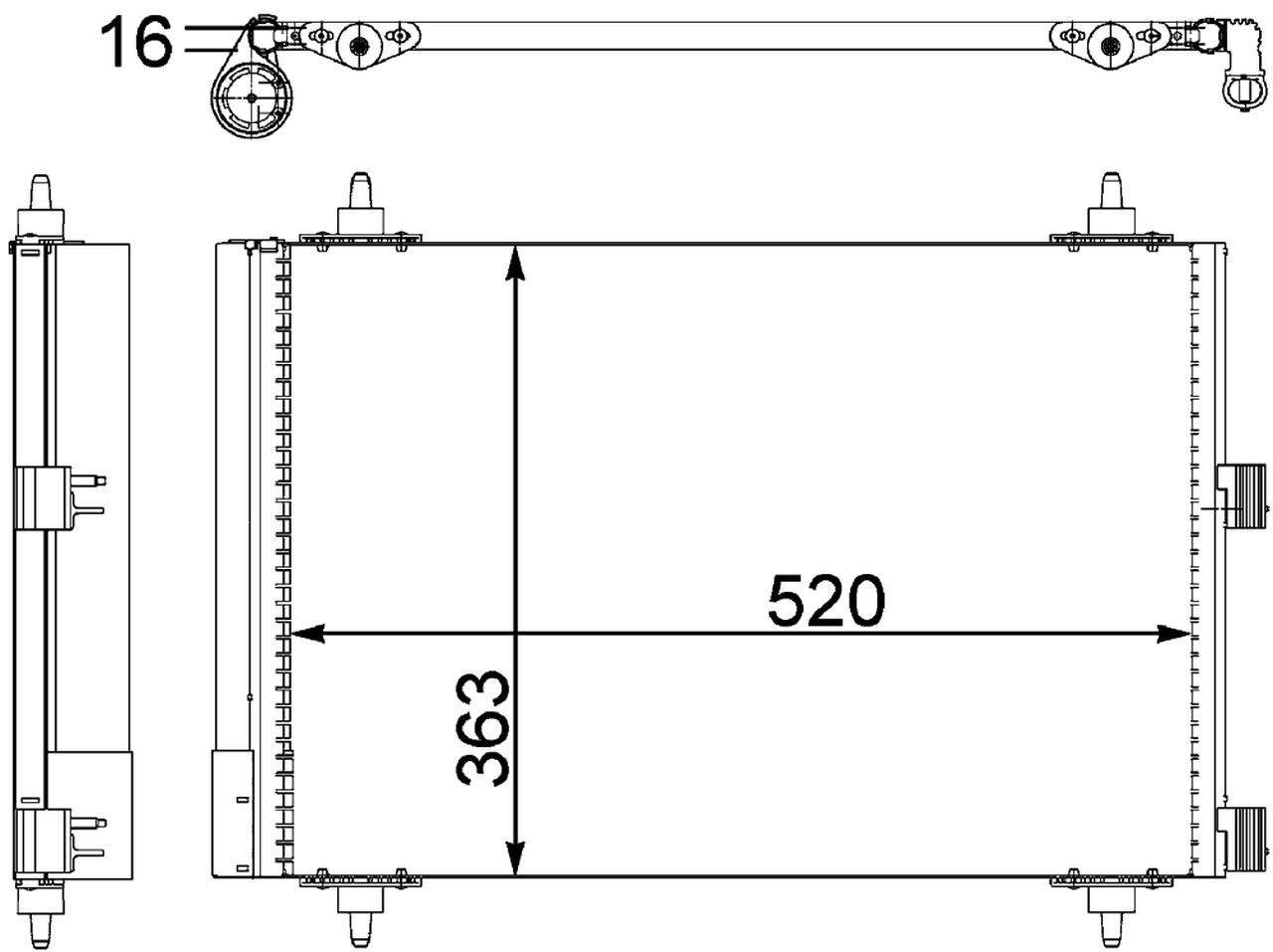 MAHLE PC Aircon condenser AC447000P
