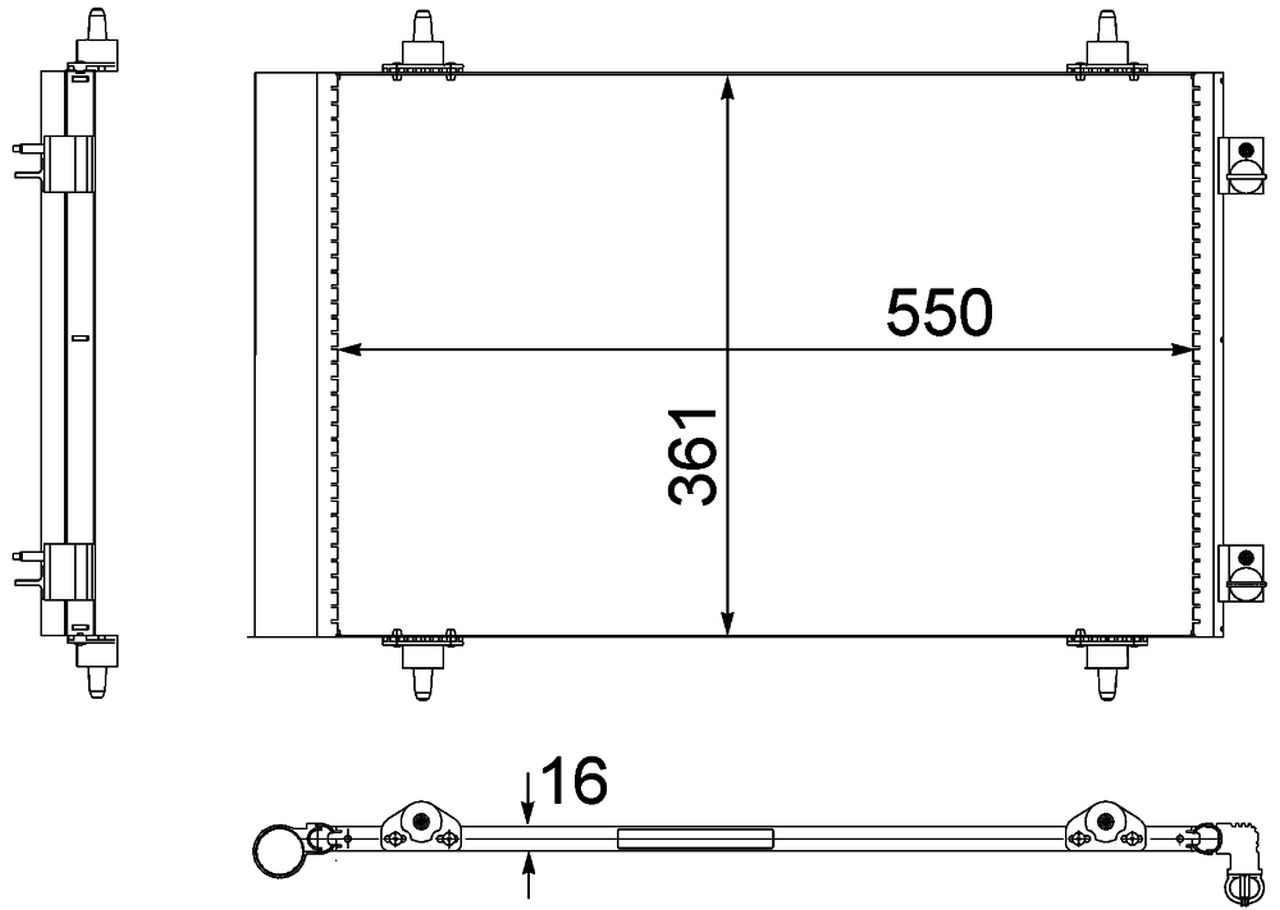 MAHLE LCV Aircon condenser AC487000P