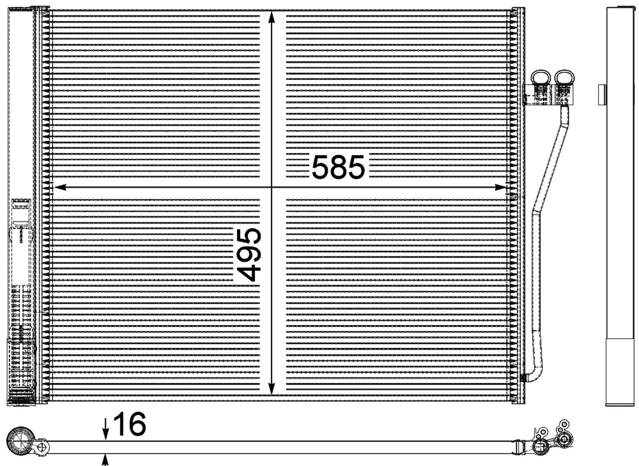 MAHLE PC Aircon condenser AC568000P