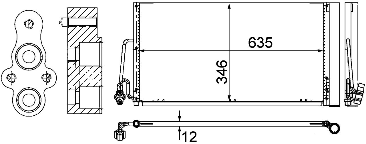 MAHLE PC Aircon condenser AC590000S