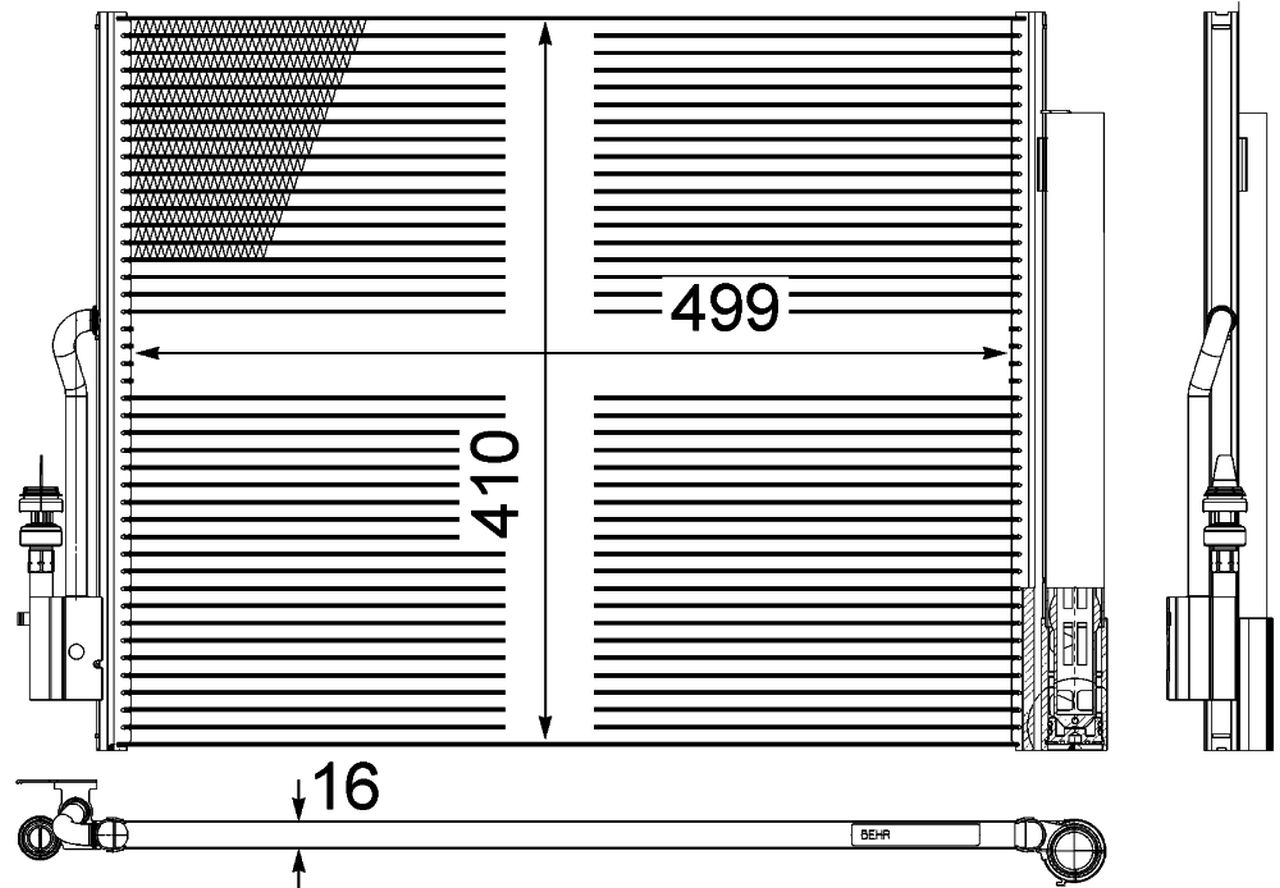 MAHLE PC Aircon condenser AC596000P