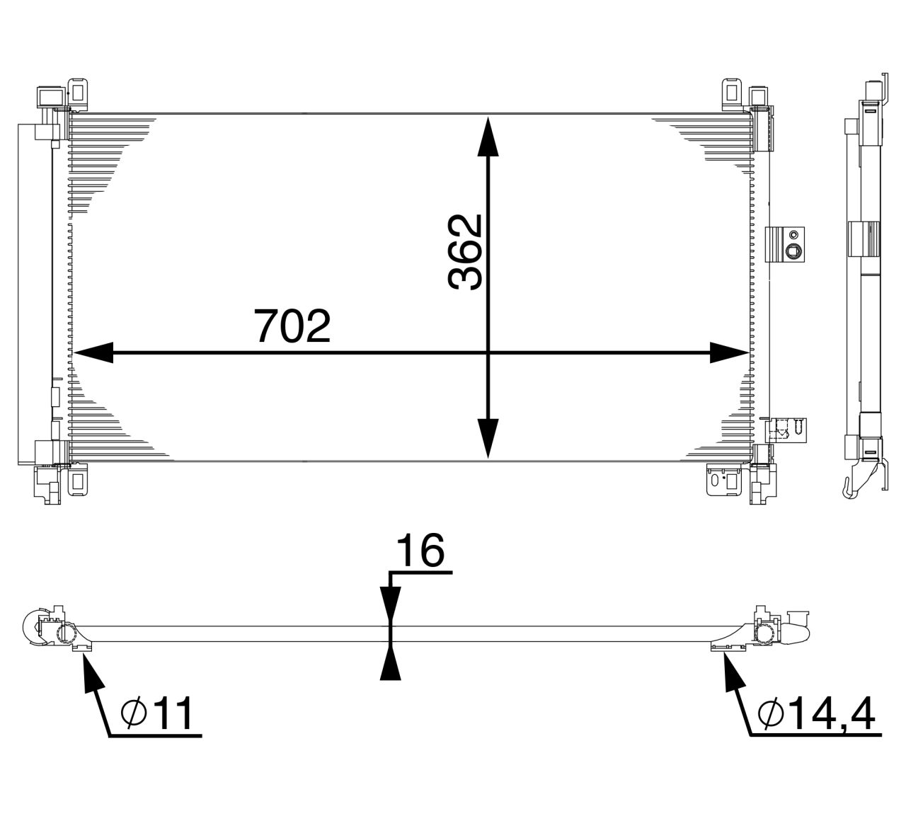 MAHLE PC Aircon condenser AC597000S
