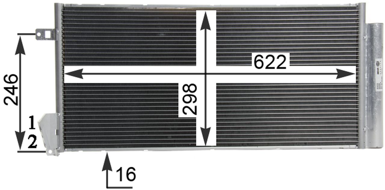 MAHLE LCV Aircon condenser AC634000P