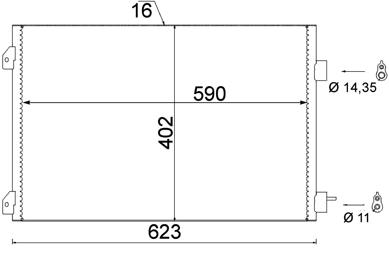 MAHLE PC Aircon condenser AC650000S