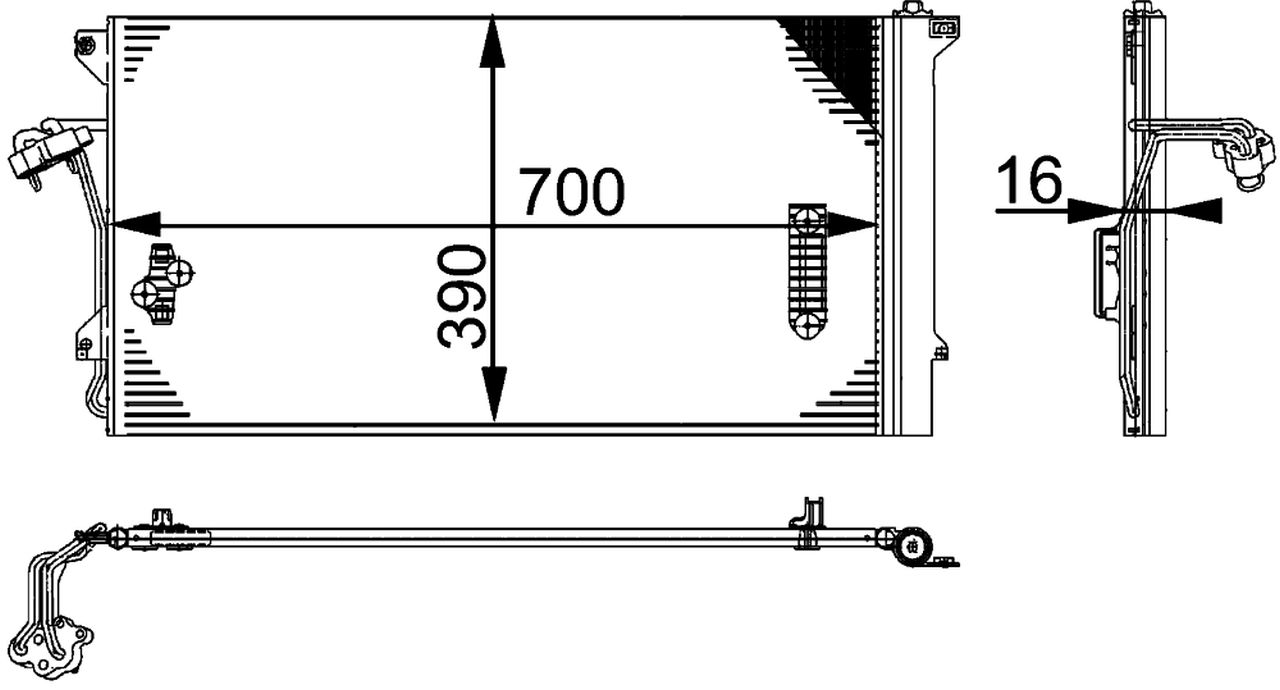 MAHLE PC Aircon condenser AC659000P