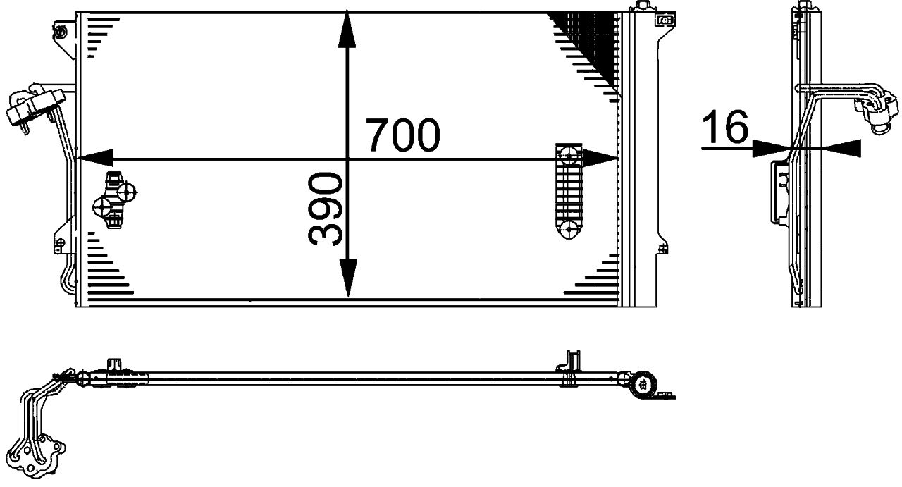 MAHLE PC Aircon condenser AC659000S
