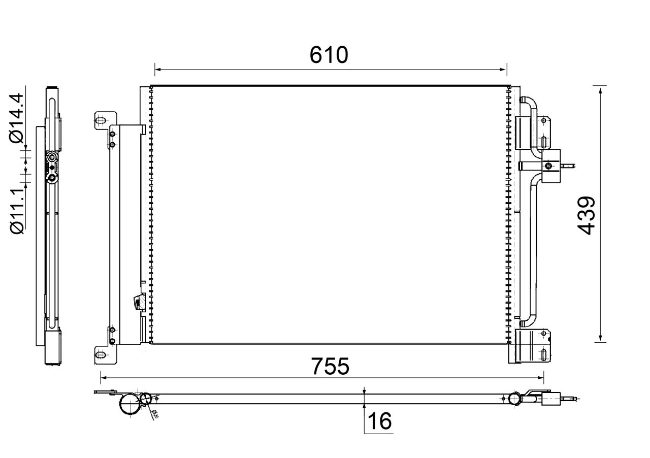 MAHLE Truck/Bus Aircon condenser AC670000S