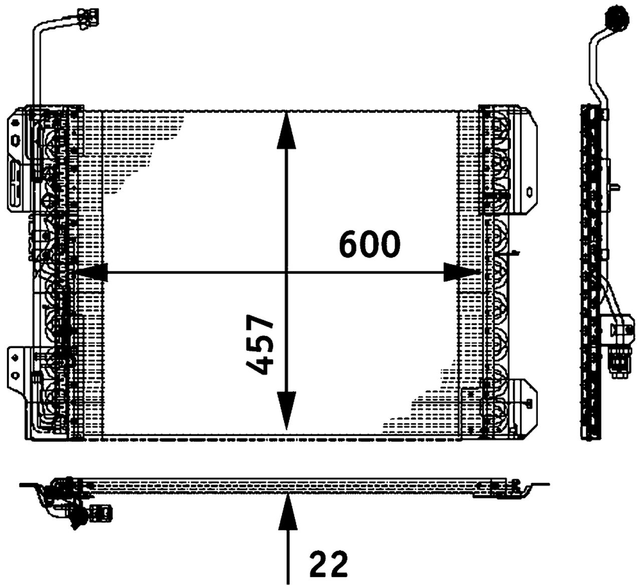 MAHLE Truck/Bus Aircon condenser AC671000P