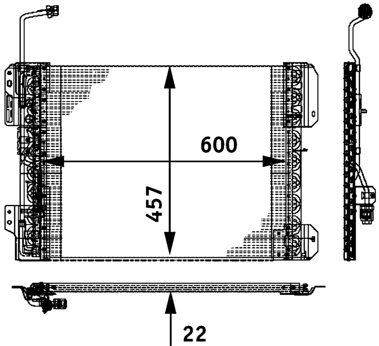 MAHLE Truck/Bus Aircon condenser AC671000P