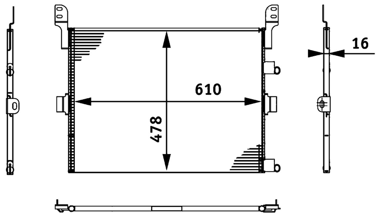 MAHLE Truck/Bus Aircon condenser AC673000P