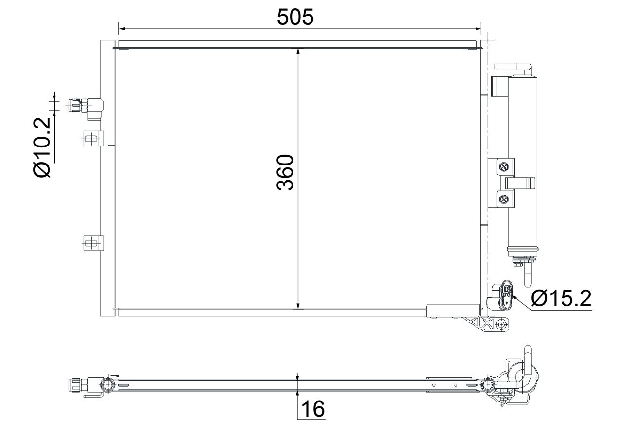 MAHLE PC Aircon condenser AC721000S