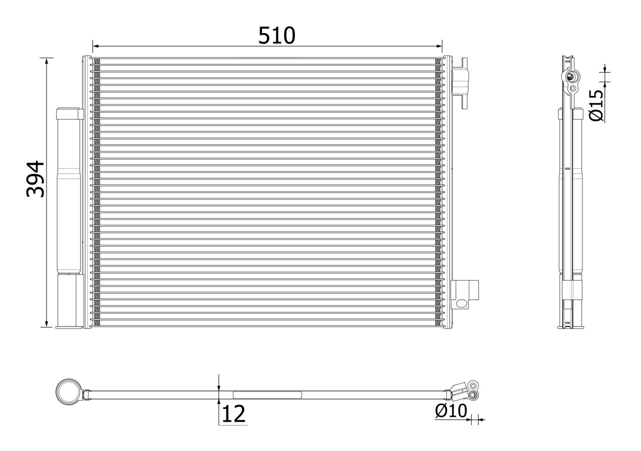 MAHLE Premium Line Aircon Condenser AC73000P