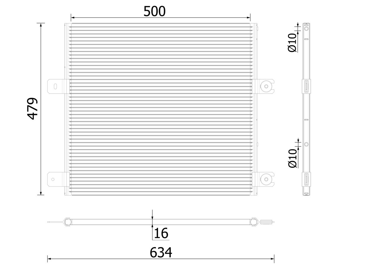 MAHLE Truck/Bus Aircon condenser AC75000P