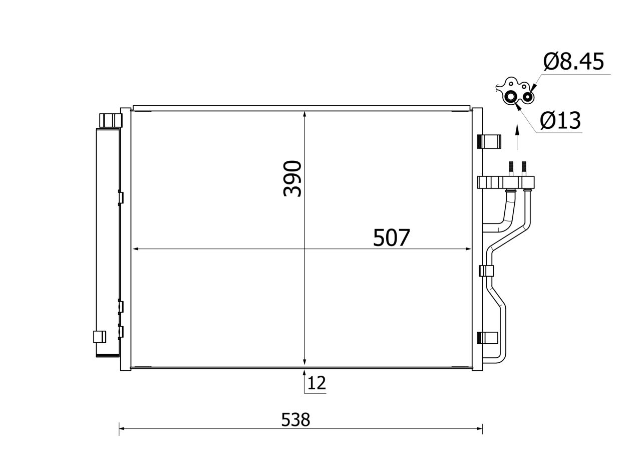 MAHLE Aircon Condenser AC768000S