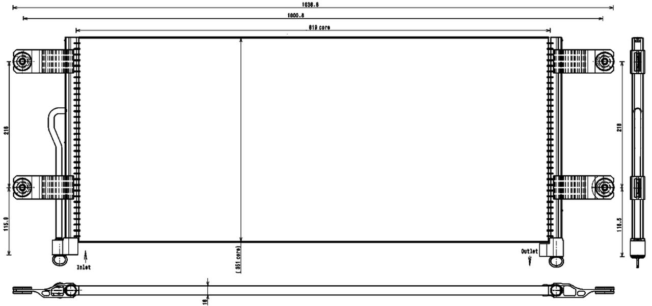 MAHLE Truck/Bus Aircon condenser AC784000P