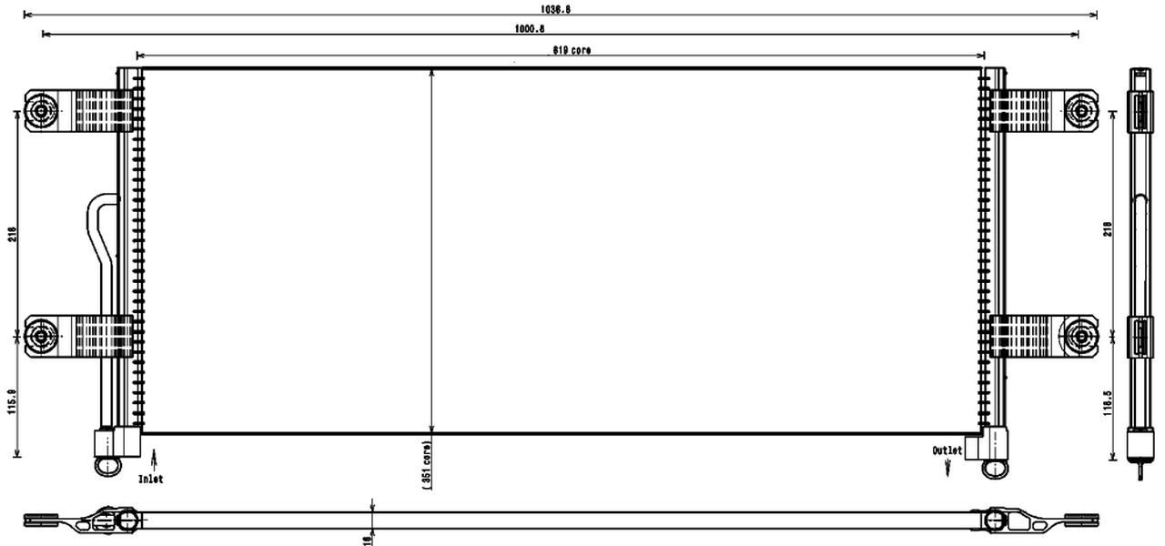MAHLE Truck/Bus Aircon condenser AC784000P