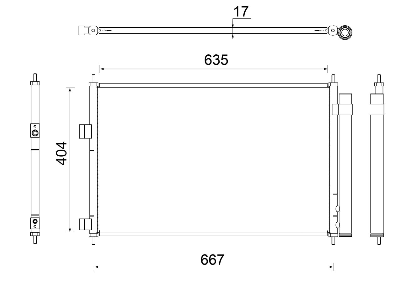MAHLE PC Aircon condenser AC798000S