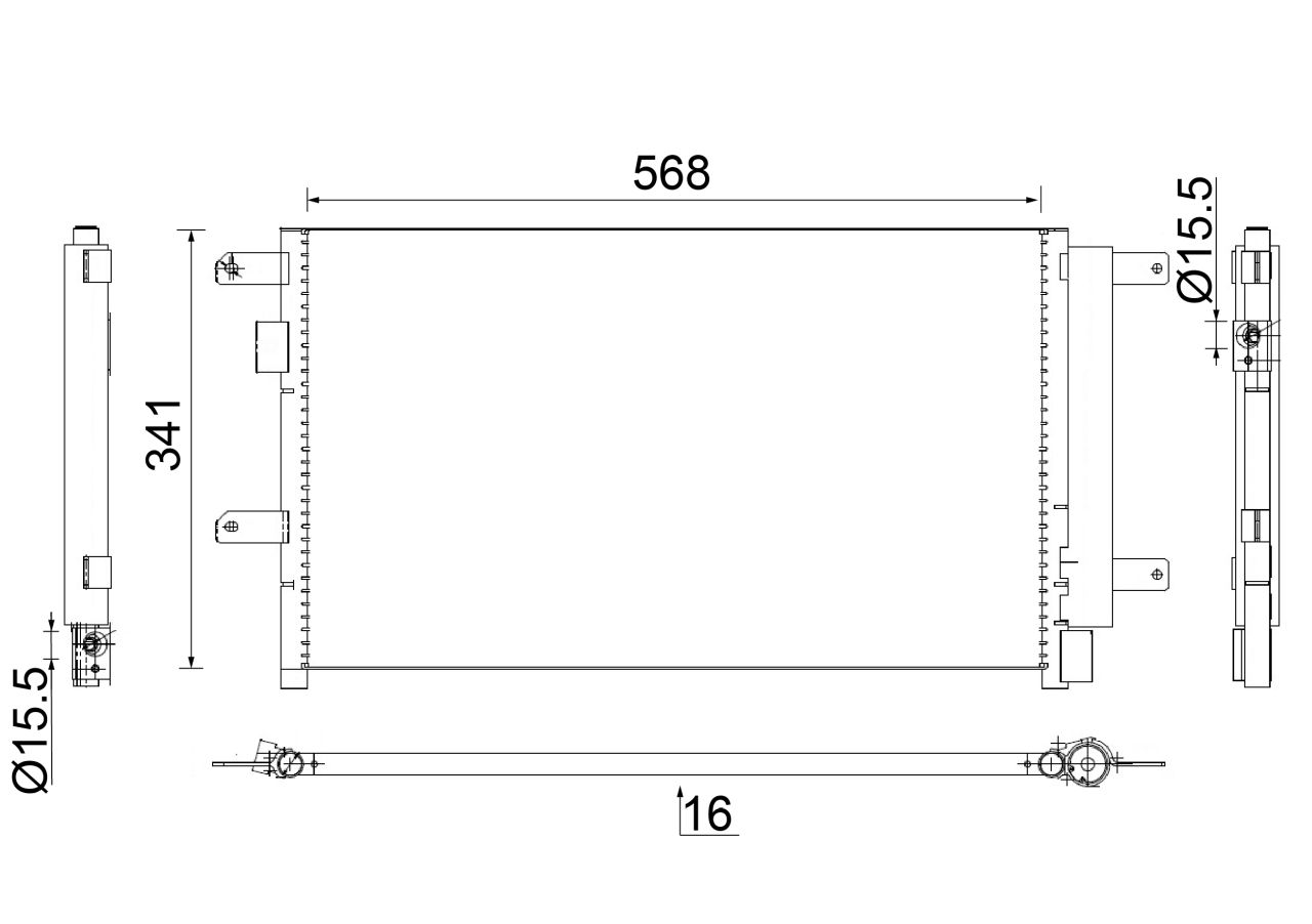 MAHLE Truck/Bus Aircon condenser AC857000S