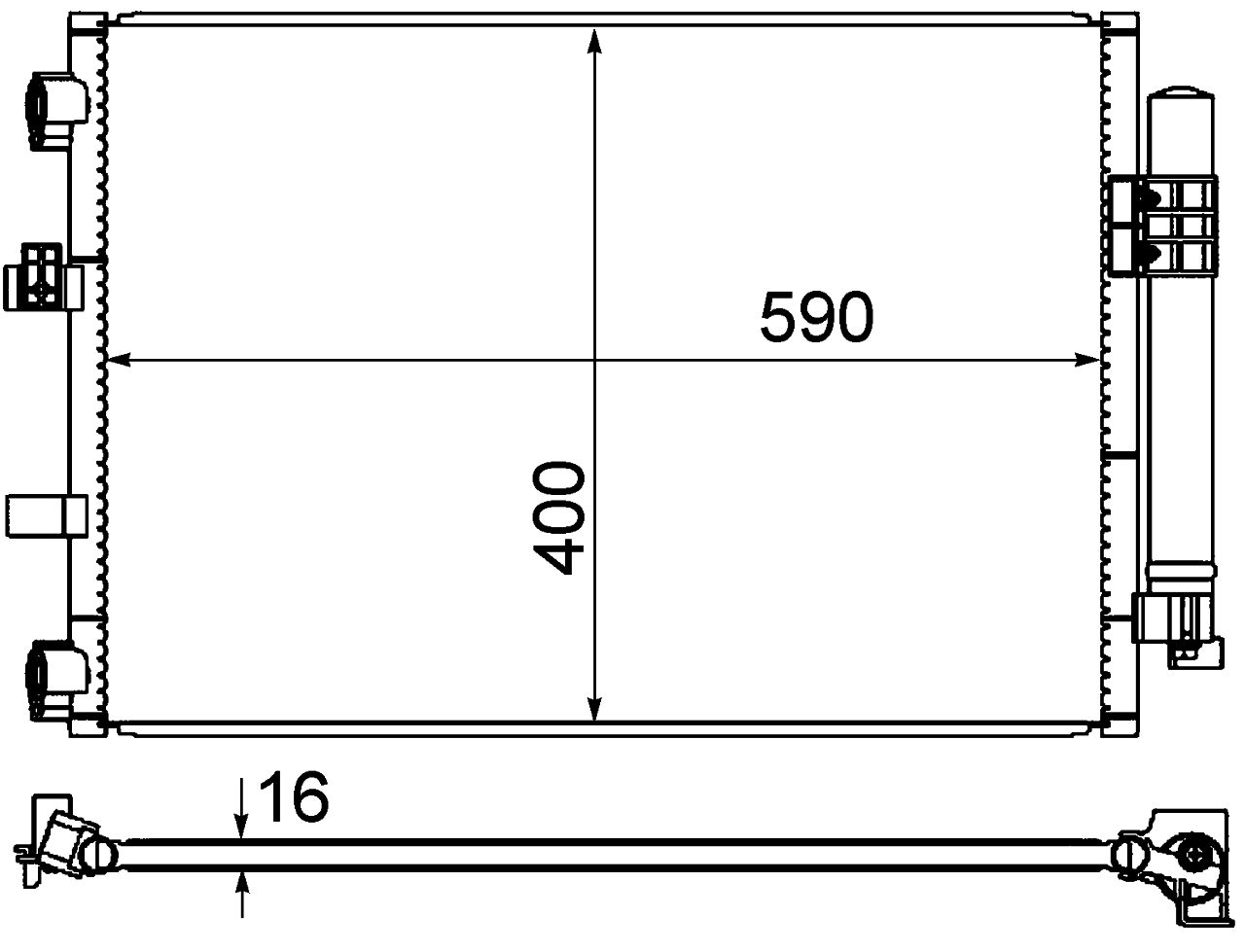 MAHLE PC Aircon condenser AC861000S