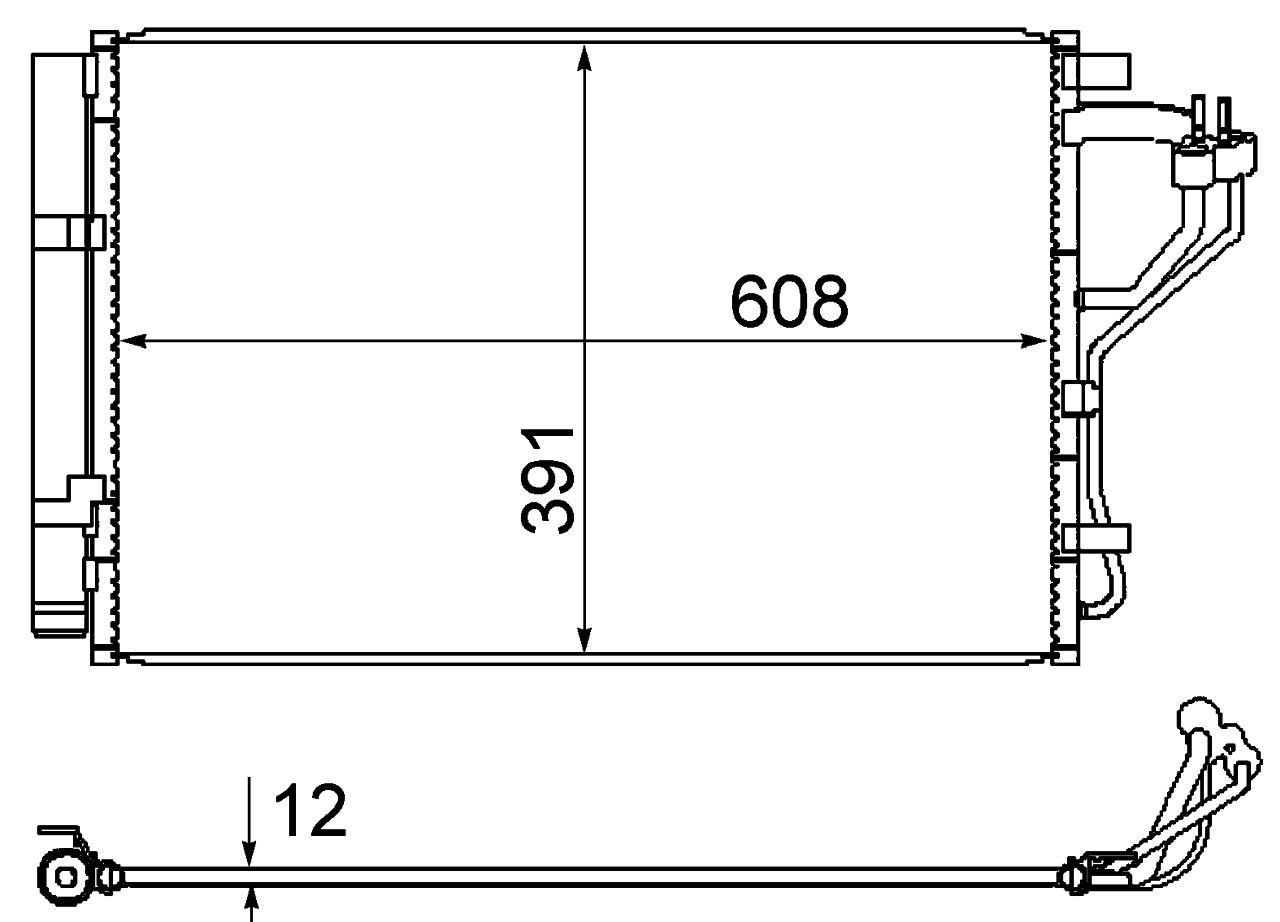 MAHLE PC Aircon condenser AC867000S