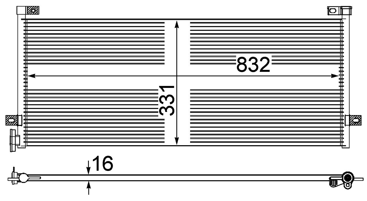 MAHLE Truck/Bus Aircon condenser AC884000P