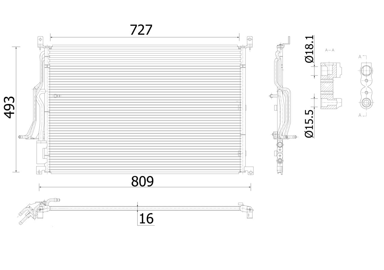 MAHLE PC Aircon condenser AC908000S