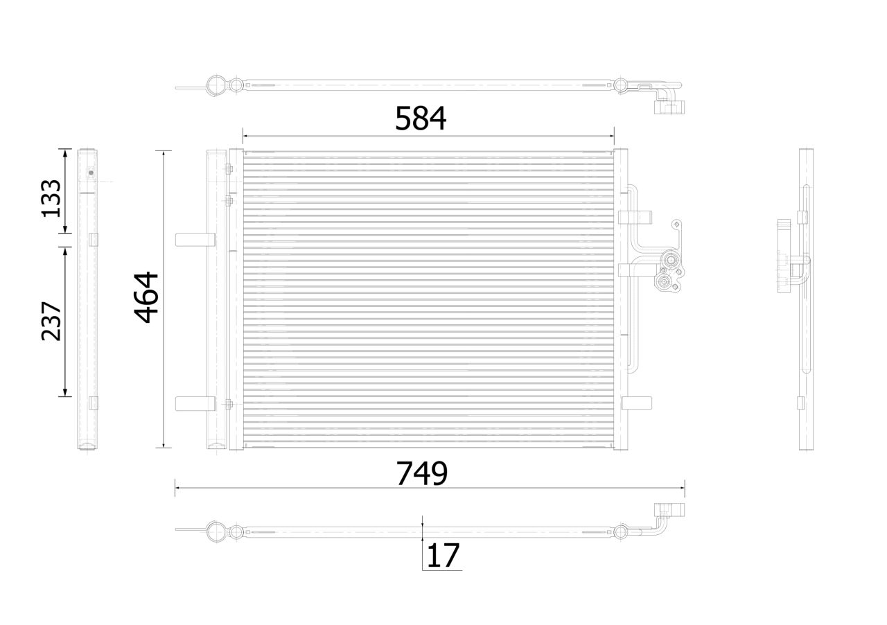 MAHLE PC Aircon condenser AC934000S