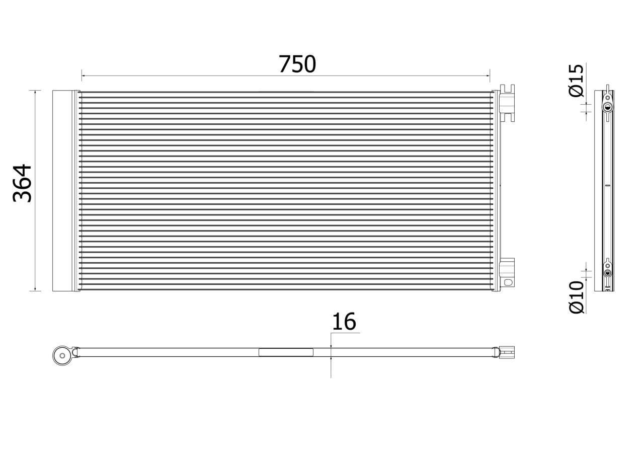 MAHLE Premium Line Aircon Condenser AC945000P