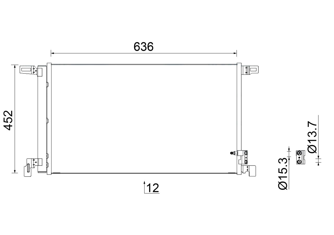 MAHLE Aircon Condenser AC952000S