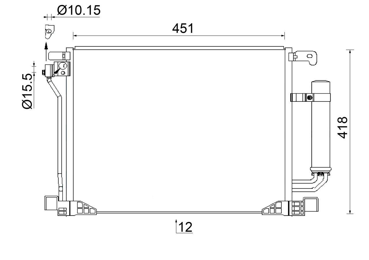 MAHLE Aircon Condenser AC953000S