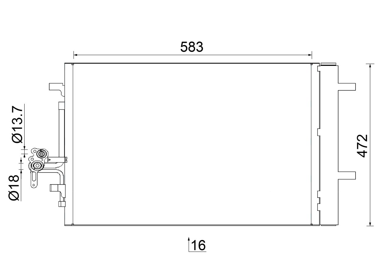 MAHLE Aircon Condenser AC959000S