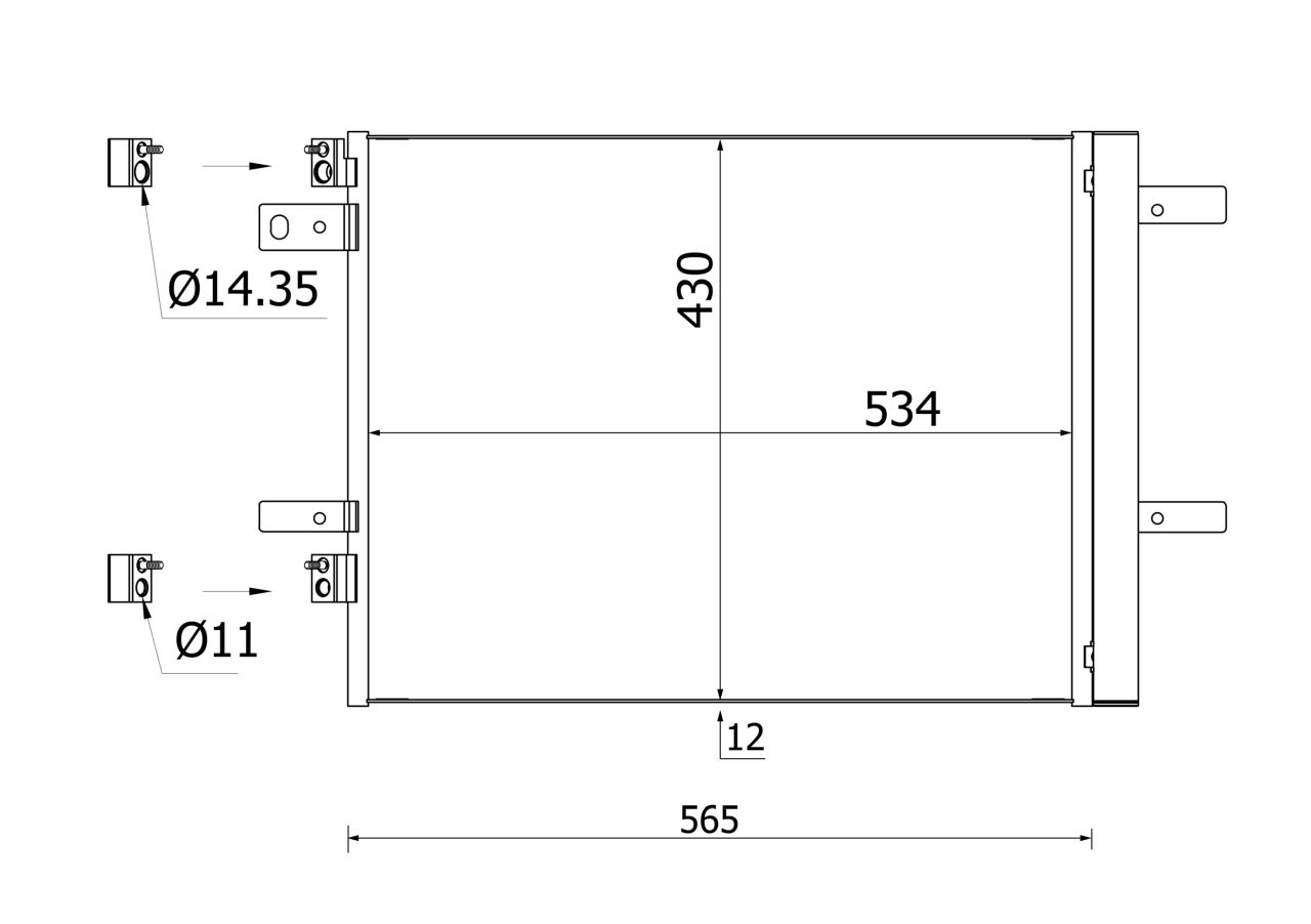 MAHLE Aircon Condenser AC965000S