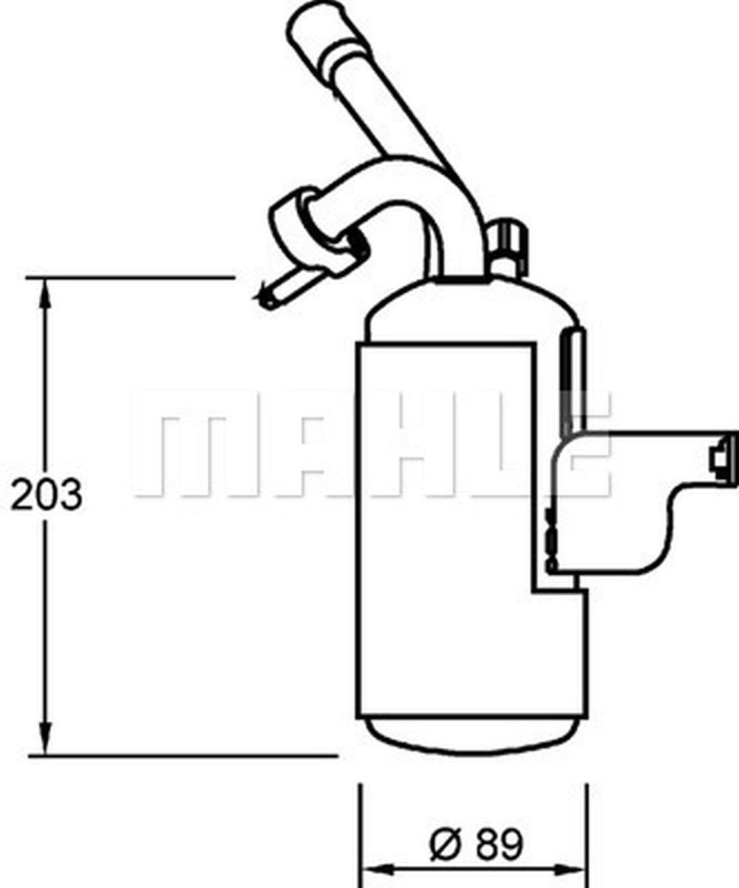 MAHLE LCV Filter-drier and accumulator AD276000P