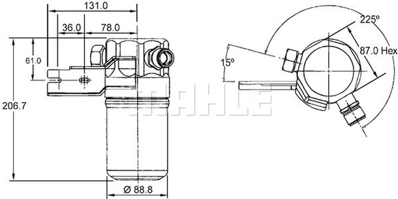 MAHLE PC Filter-drier and accumulator AD42000S