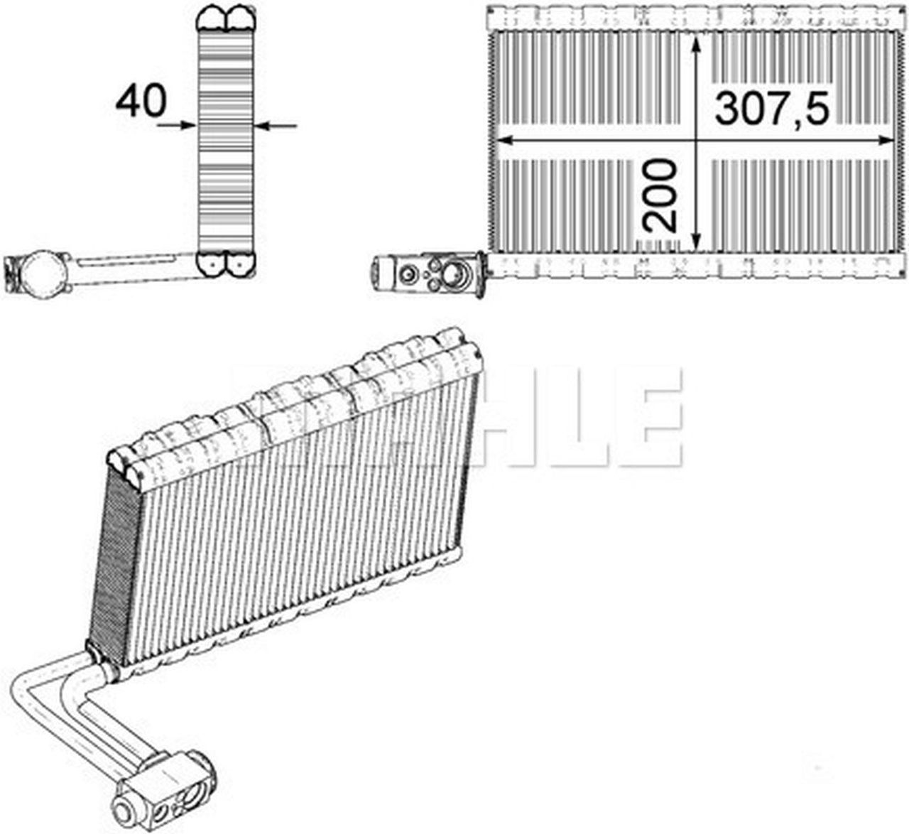 MAHLE Truck/Bus Evaporator AE109000P