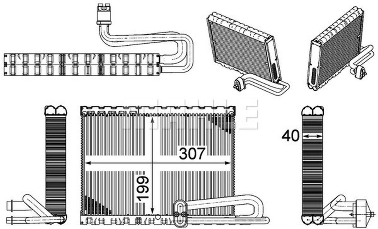 MAHLE Truck/Bus Evaporator AE121000P