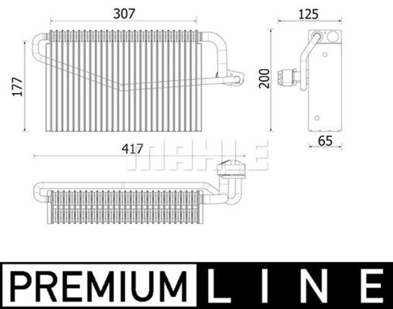 MAHLE Premium Line Aircon Evaporator SIMPLE FIT AE163000P