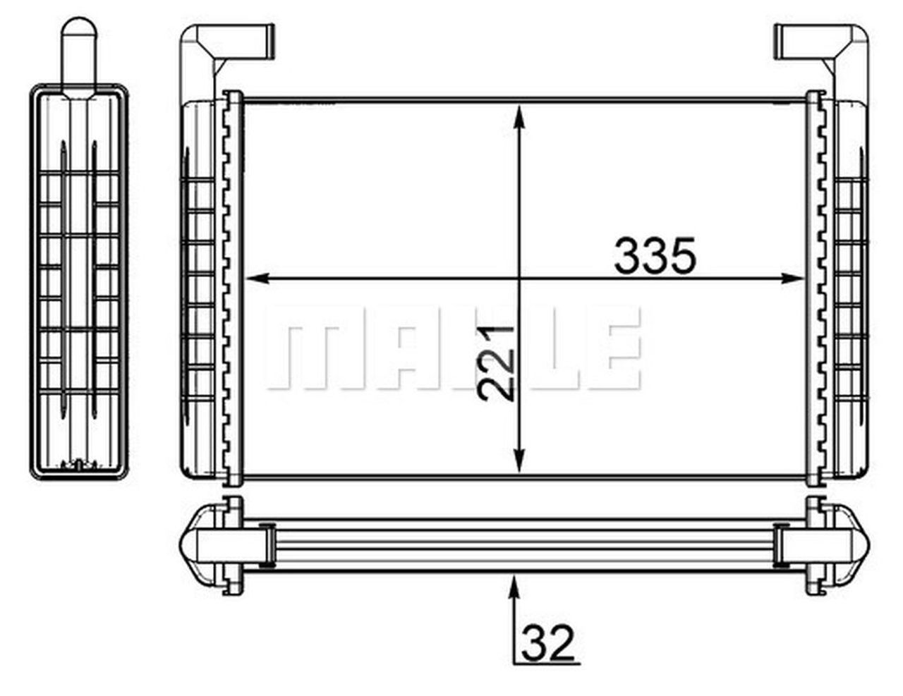 MAHLE Truck/Bus Interior heat exchanger AH119000S