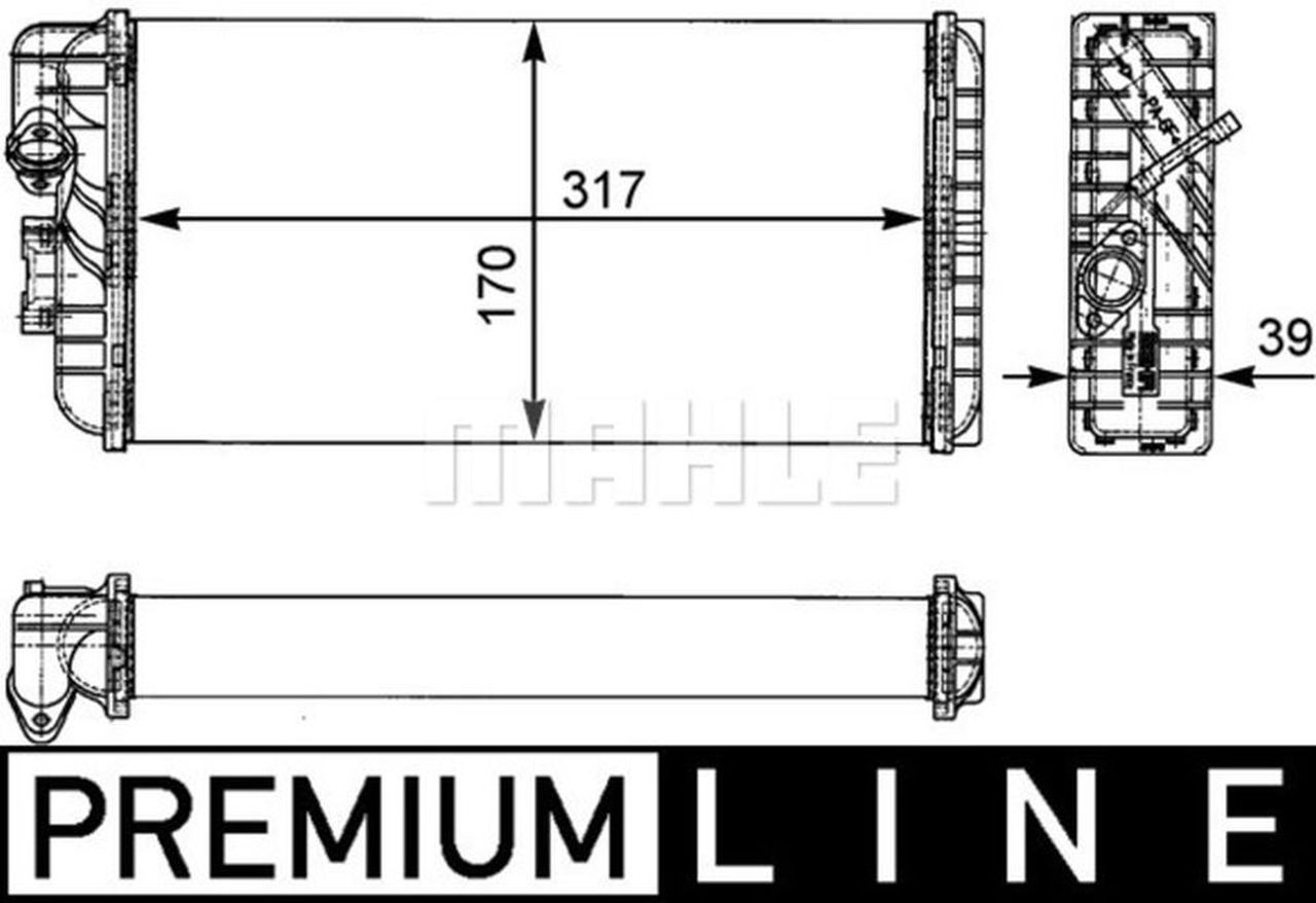 MAHLE Truck/Bus Interior heat exchanger AH124000P