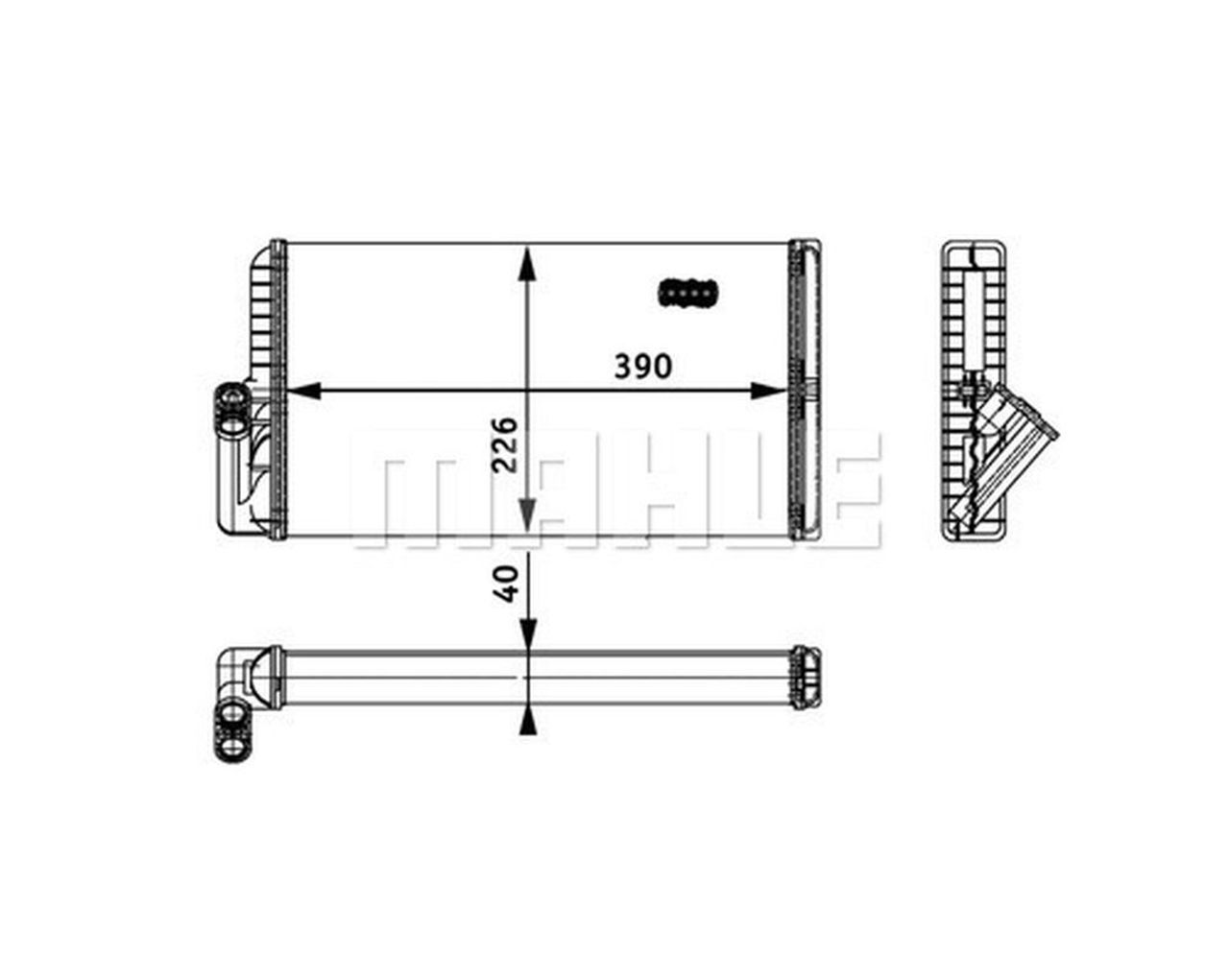 MAHLE Truck/Bus Interior heat exchanger AH129000P