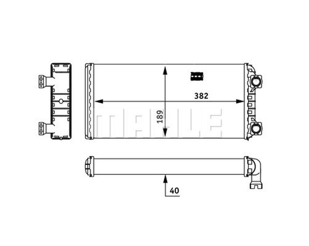 MAHLE Truck/Bus Interior heat exchanger AH133000P
