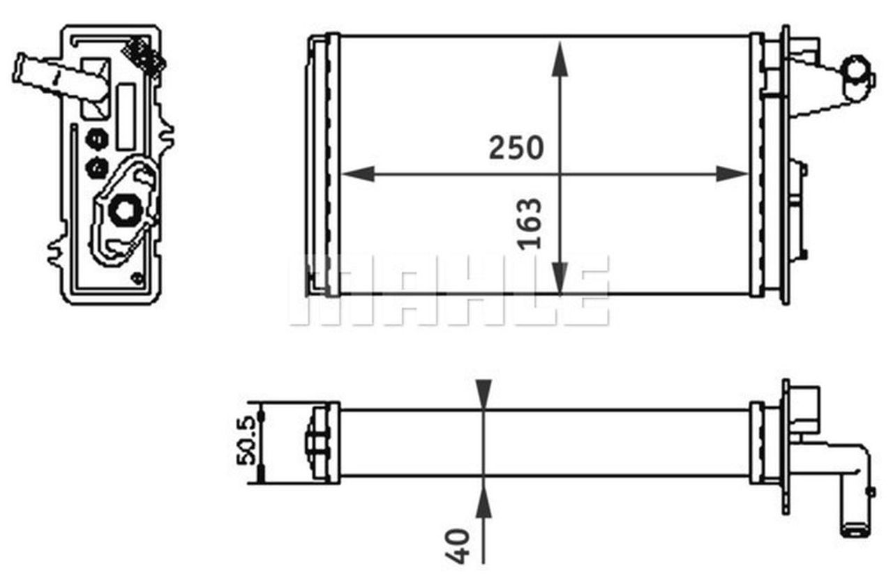 MAHLE PC Interior heat exchanger AH141000S