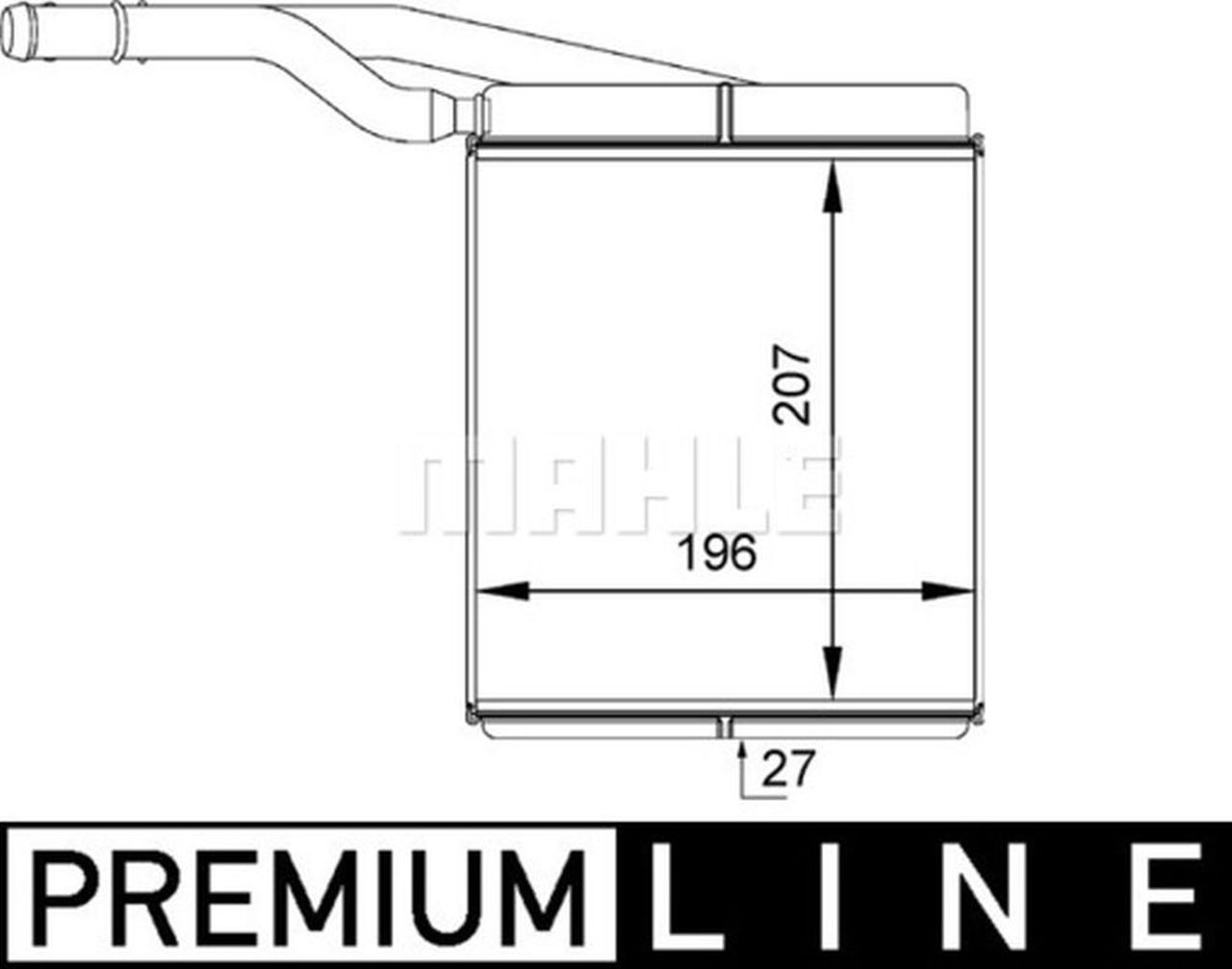 MAHLE PC Interior heat exchanger AH143000P
