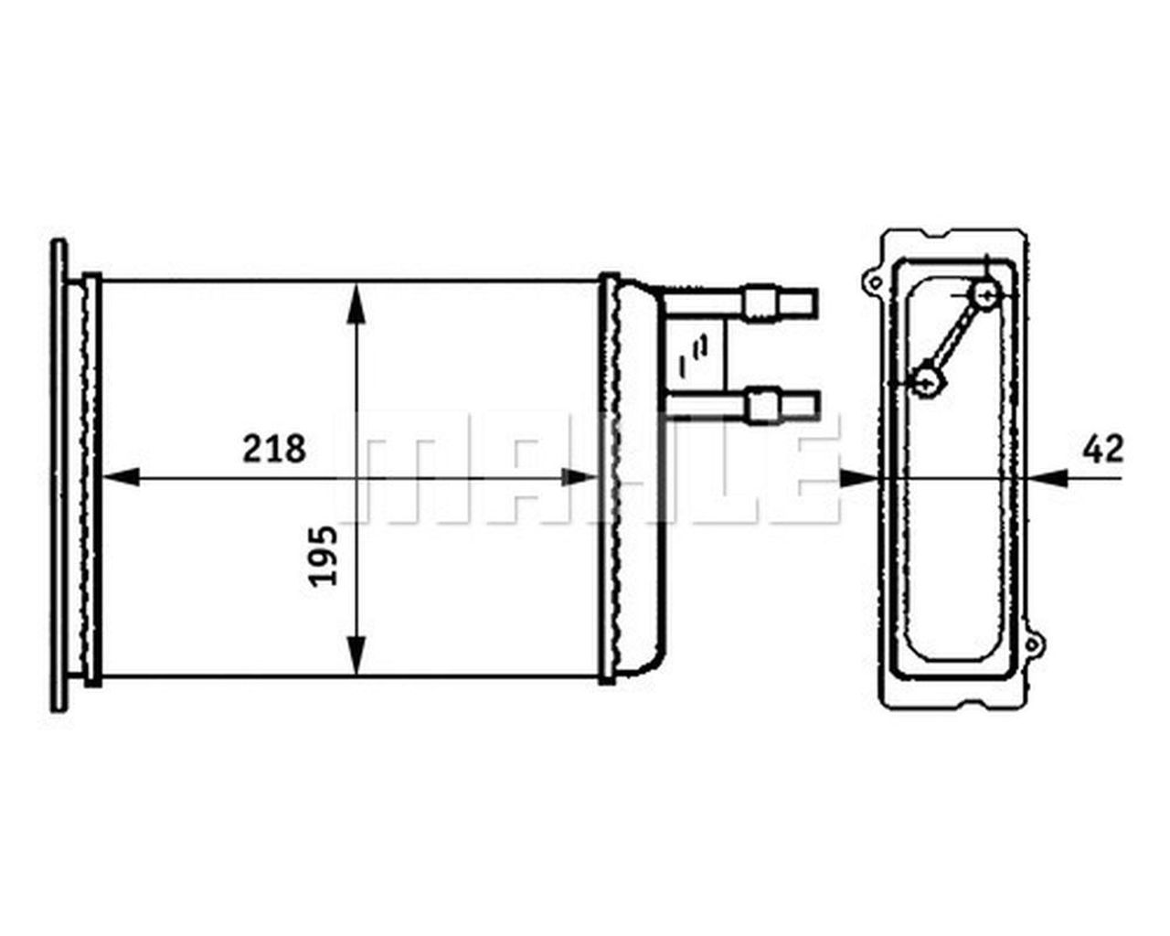 MAHLE LCV Interior heat exchanger AH147000S